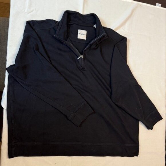 2XLB Tommy Bahama 1/2 zip sweatshirt.  27" long, 27" pit to pit, 100% cotton. - Picture 1 of 1